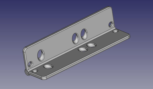 3-D Mechanical drawing of holder for Soundtrap ST300 and 400 series recorders.